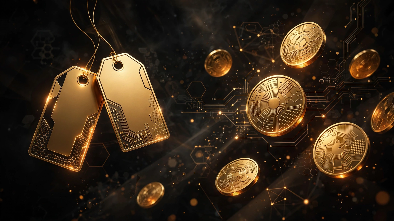 Golden price tags representing WordPress website cost in Pakistan